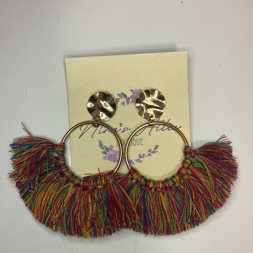New Rainbow Dangle Earrings